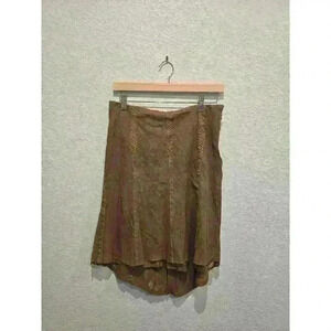 Armani EXCHANGE Leather skirt. Tan color midi skirt. Sz 8
